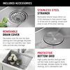 24” Workstation Undermount Single Bowl 16 Gauge Stainless Steel Laundry Utility Kitchen Sink with WorkFlow™ Ledge and Accessories